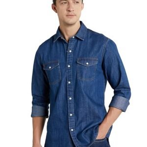 Symbol Premium Men's Casual Cotton Denim Shirt | Regular Fit | Available in Plus Sizes